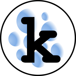 The logo - bubbley 'k'